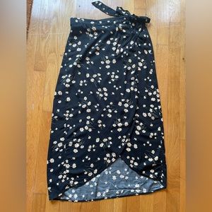Wrap floral skirt